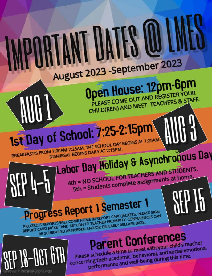 Important Dates